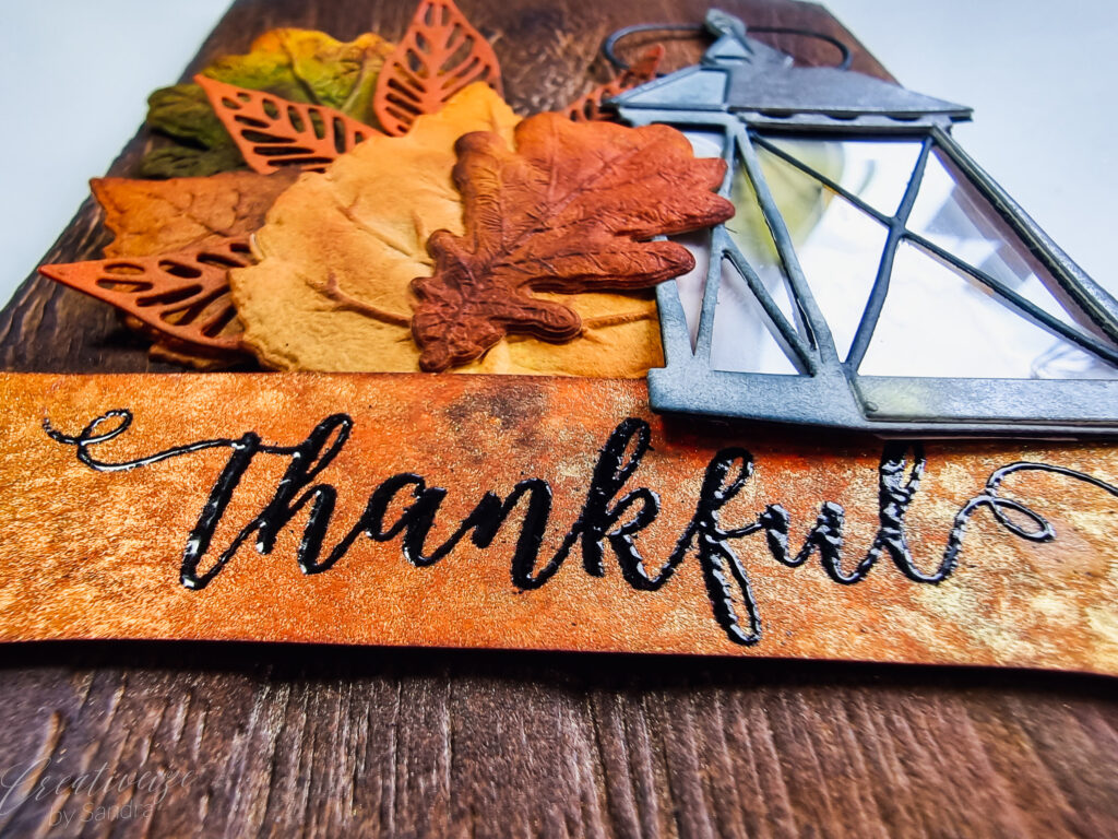 Thankful - autumn card -Detail 1