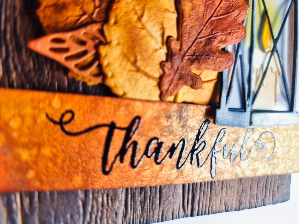 Thankful - autumn card -Detail 5