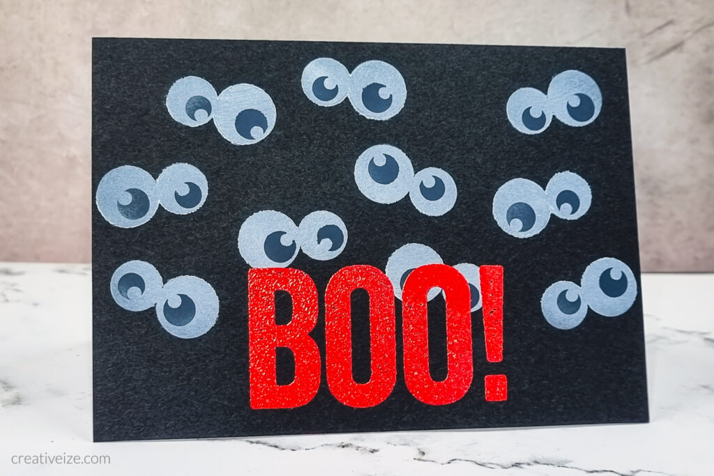 Funny Eyes Halloween Card - Boo!