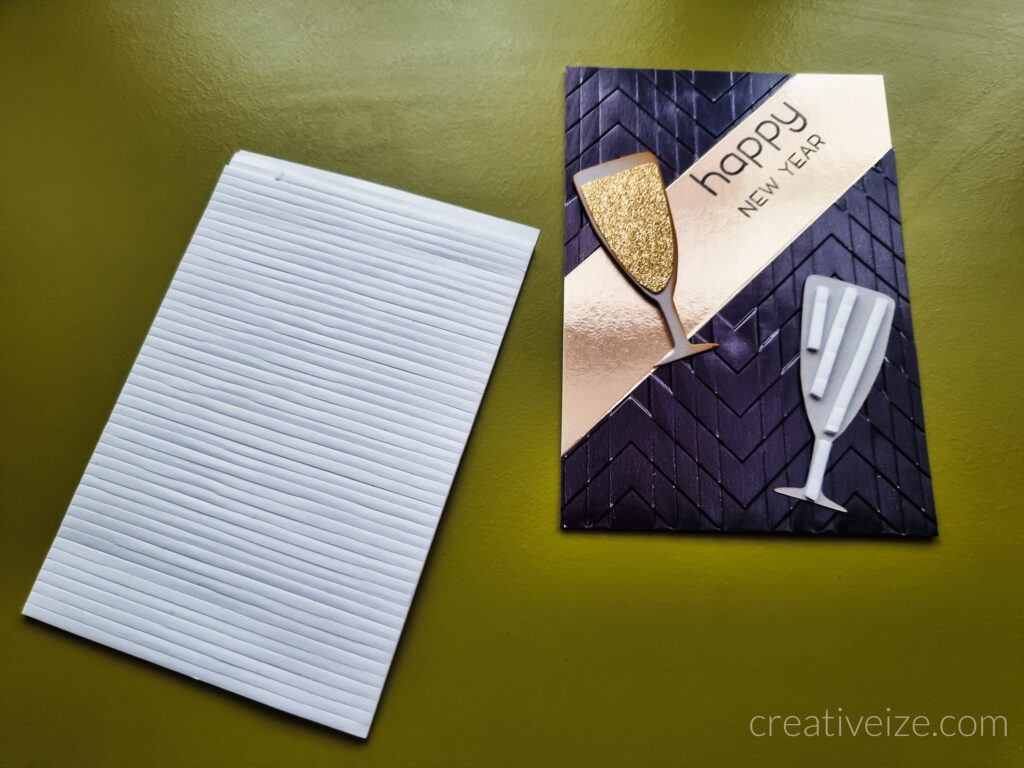 Gatsby inspired New Year Card - Detail foam