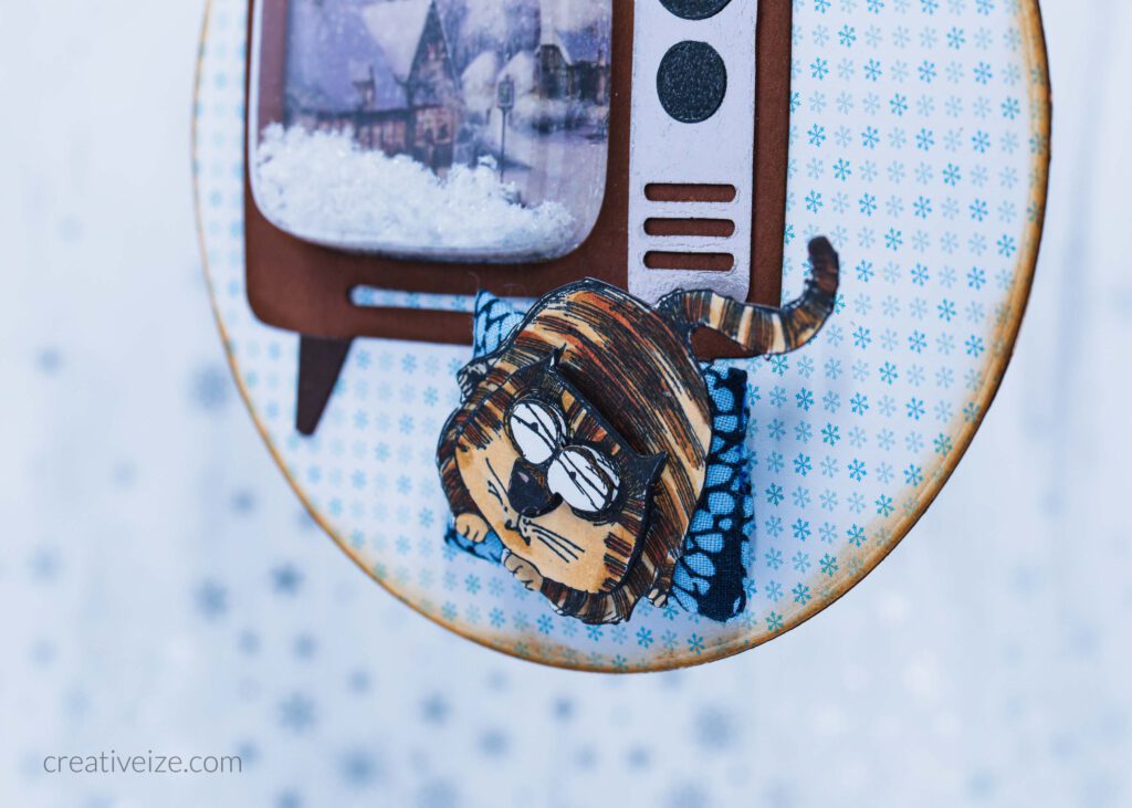 Tim Holtz Retro TV Snarky Cat - Detail Cat